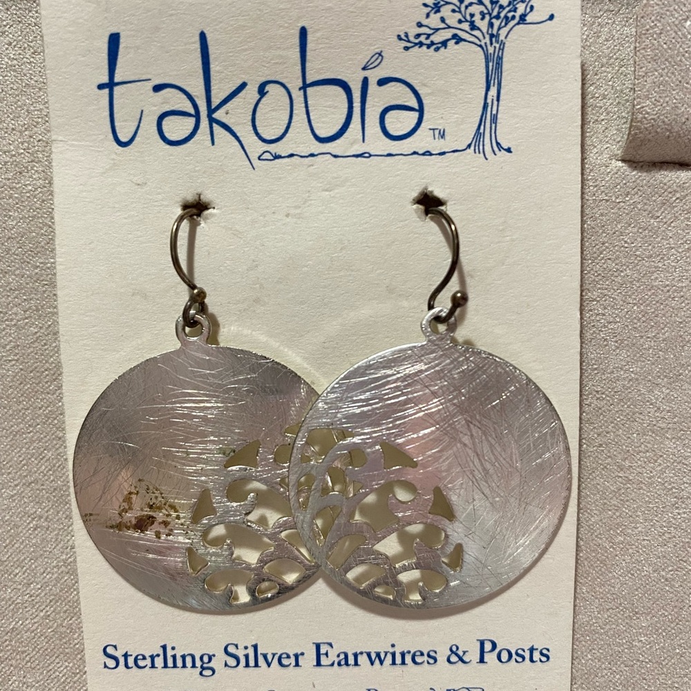 Silver, light-weight, never been worn, hand crafted earrings